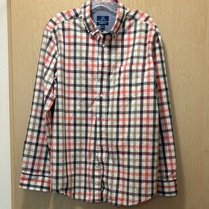 George Earth Tones Multicolor Plaid Casual Shirt
